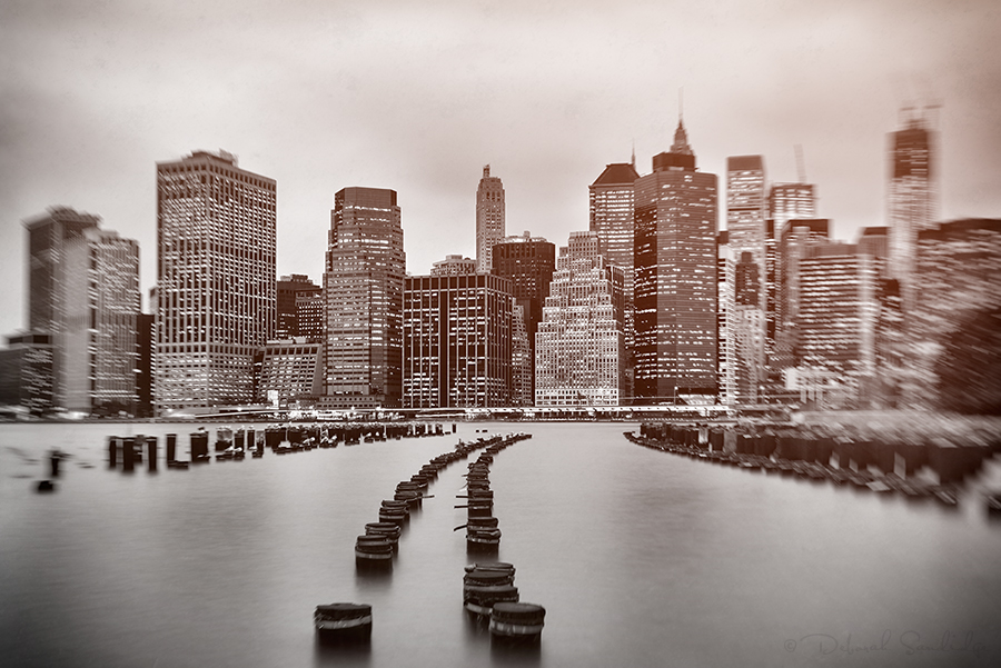 Long exposure photo of NYC post processed with Nik Collection by Google Analog Efex Pro.